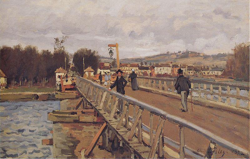 Alfred Sisley Footbridge at Argenteuil, oil painting image